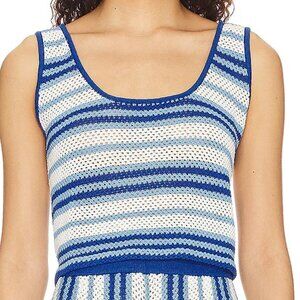 Solid & Striped The Charlie Open Knit‎ Sheer Top in Marina Blue SZ S NWT